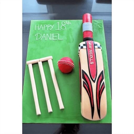 Cricket Bat Cake