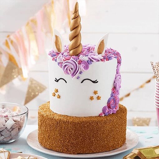 Golden Unicorn Cake