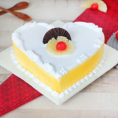 Heart Shaped Pineapple Cake