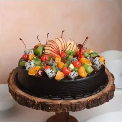 Fruit Infused Chocolate Cake