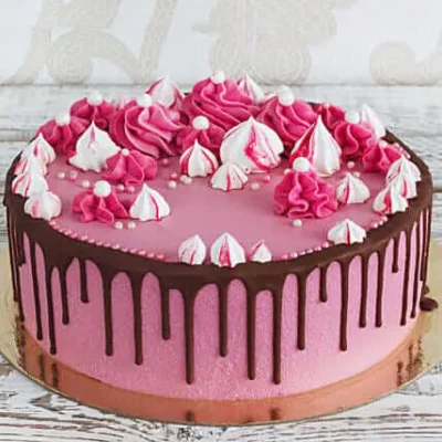 Pink Strawberry Cream Cake Half Kg