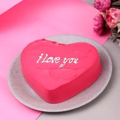 Love You Heart Shaped Cake Half Kg