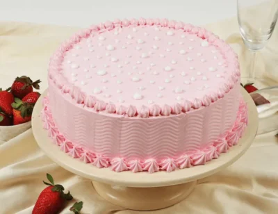 Romantic Pink Blush Strawberry Cake