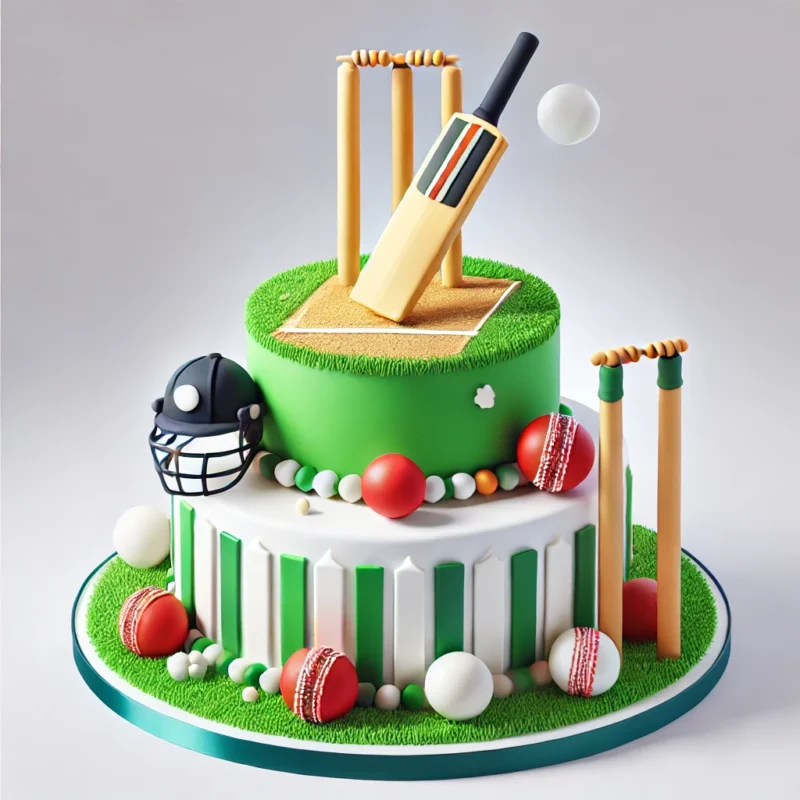 cricket theme cake