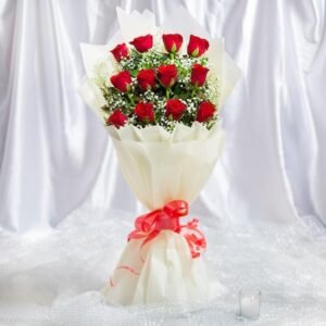 Classic Aura 12 Red Roses Bouquet