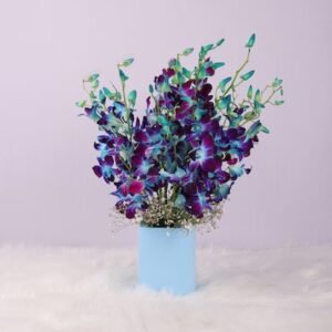 Mesmerising Blue Orchids Vase