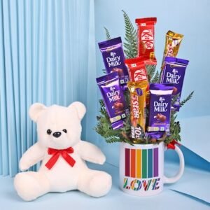 Love Combo of Chocolates with Mug and Teddy