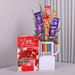 Peraonalised Gift of Chocolates Mug with Greeting Card