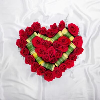 Charming Heart Red Rose Arrangement