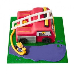 Fire Engine Fondant Cake