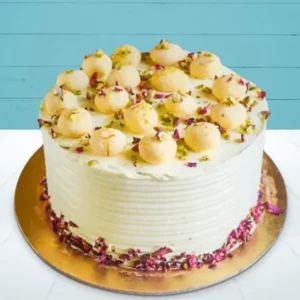 Vanilla Flavored Pista Rasmalai Cake 500 Gm